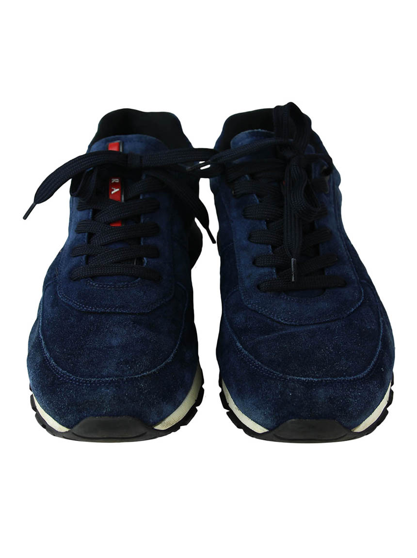 Tênis Prada Camurça Azul Masculino Original - AFS17 | Etiqueta Única